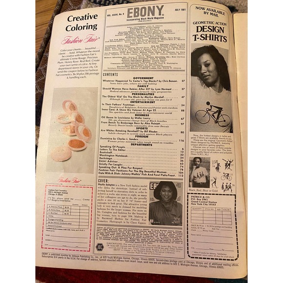 July 1981 Ebony MagazIne  w Featured Cover, Fashions For The Beautiful Big Woman - Picture 2 of 15